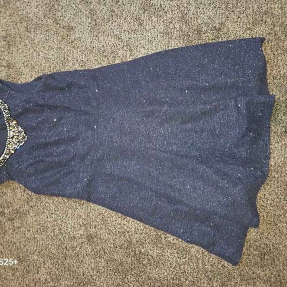 Eliza J Sparkly Embellished Neckline Dress Size 14W